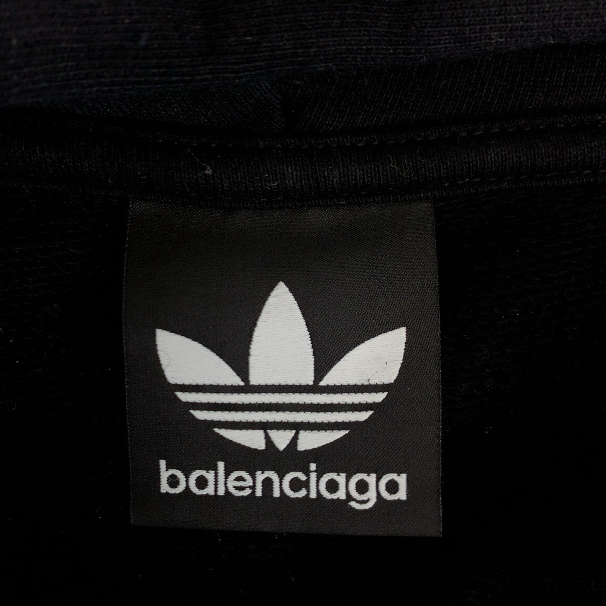 BALENCIAGA バレンシアガ 22AW バレンシアガ×アディダス Hoodie Large Fit サイズL ブラック 黒 ホワイト 白 コットン RG54 729322 TNVN2 8482 パーカー フーディー  メンズ