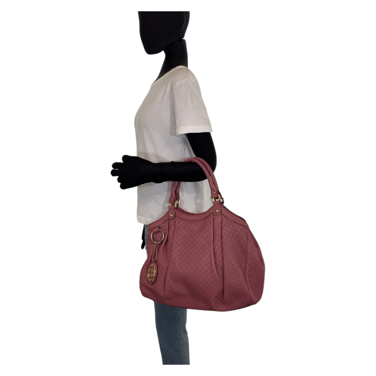 GUCCI グッチ グッチシマ スーキー ピンク ゴールド金具 レザー 211944 ハンドバッグ トートバッグ  レディース