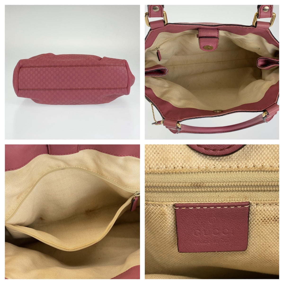GUCCI グッチ グッチシマ スーキー ピンク ゴールド金具 レザー 211944 ハンドバッグ トートバッグ  レディース