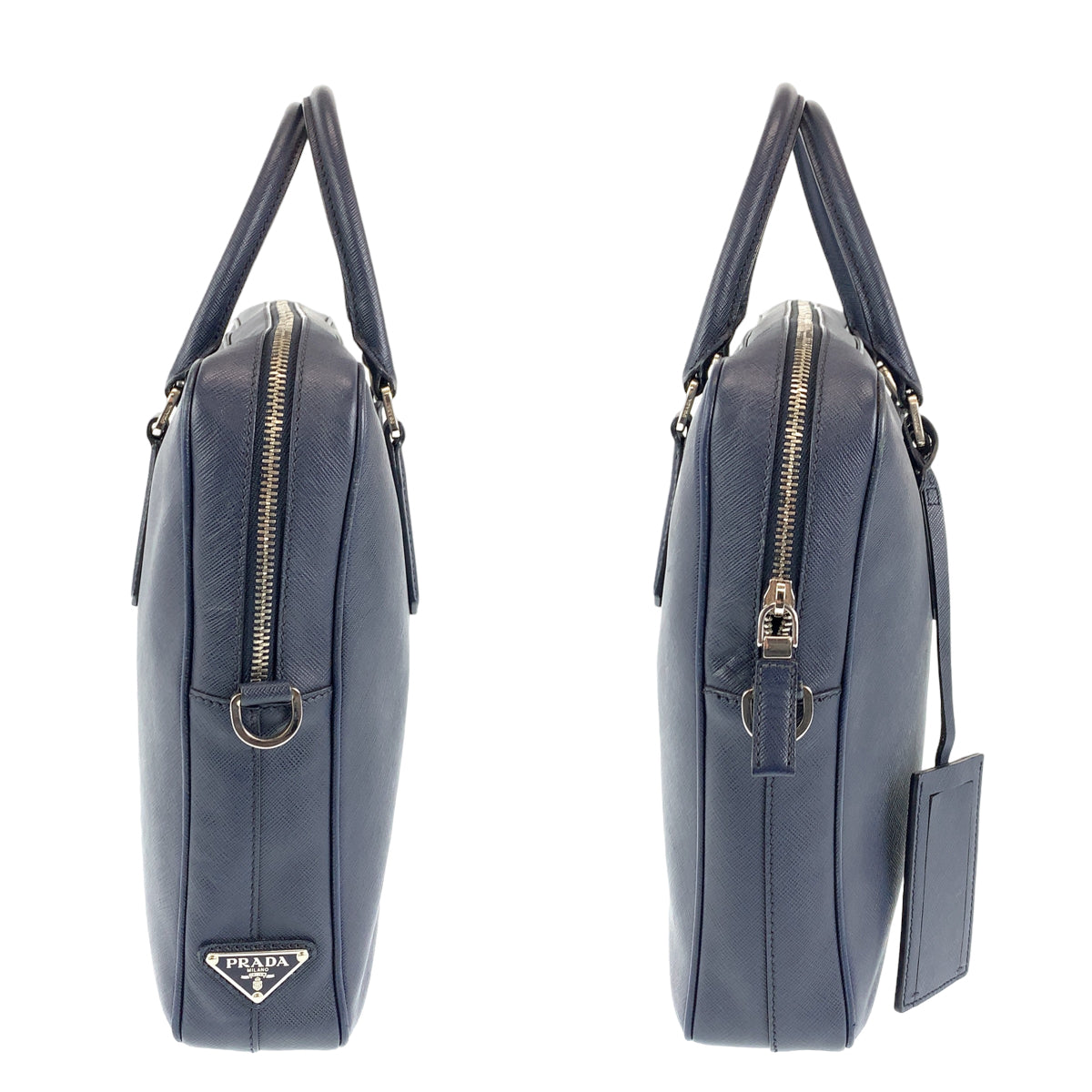 PRADA Prada Saffiano Navy Blue Leather Business Bag Briefcase Briefcase Business Bag for Men