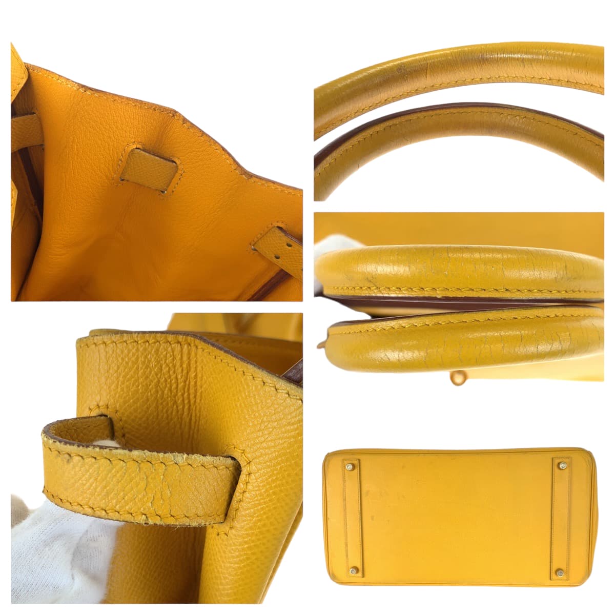 C-037
HERMES エルメス バーキン40 ジョーヌアンブル イエロー 黄 ゴールド金具 ヴォーエプソン ハンドバッグ トートバッグ □A刻印  レディース