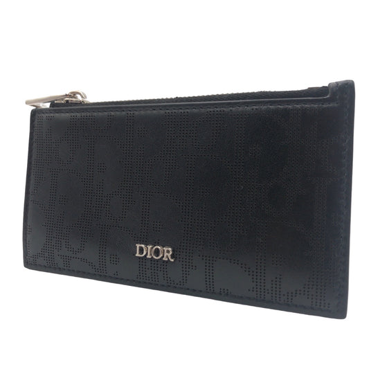 Dior ディオール オブリーク ギャラクシー ブラック 黒 シルバー金具 レザー コインケース 小銭入れ  メンズ