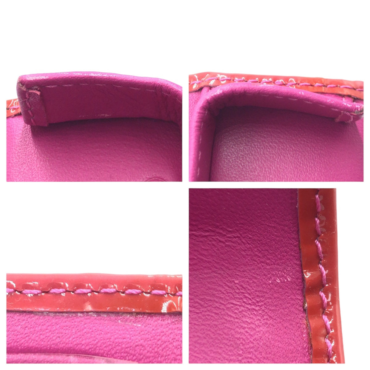 COACH コーチ シグネチャー コンタクトレンズ ピンク ゴールド金具 ショッキングピンク PVC ケース 収納ポーチ  レディース