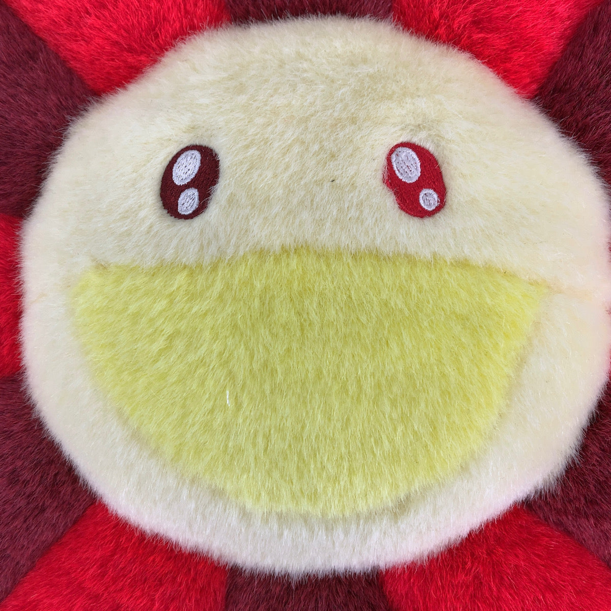 カイカイキキ 村上隆 マルチカラー ボルドー 赤 コットン フラワークッション ピロー  レディース