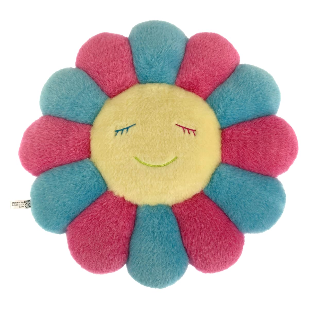 カイカイキキ 村上隆 ピンク 水色 ブルー マルチカラー コットン フラワークッション ピロー  レディース