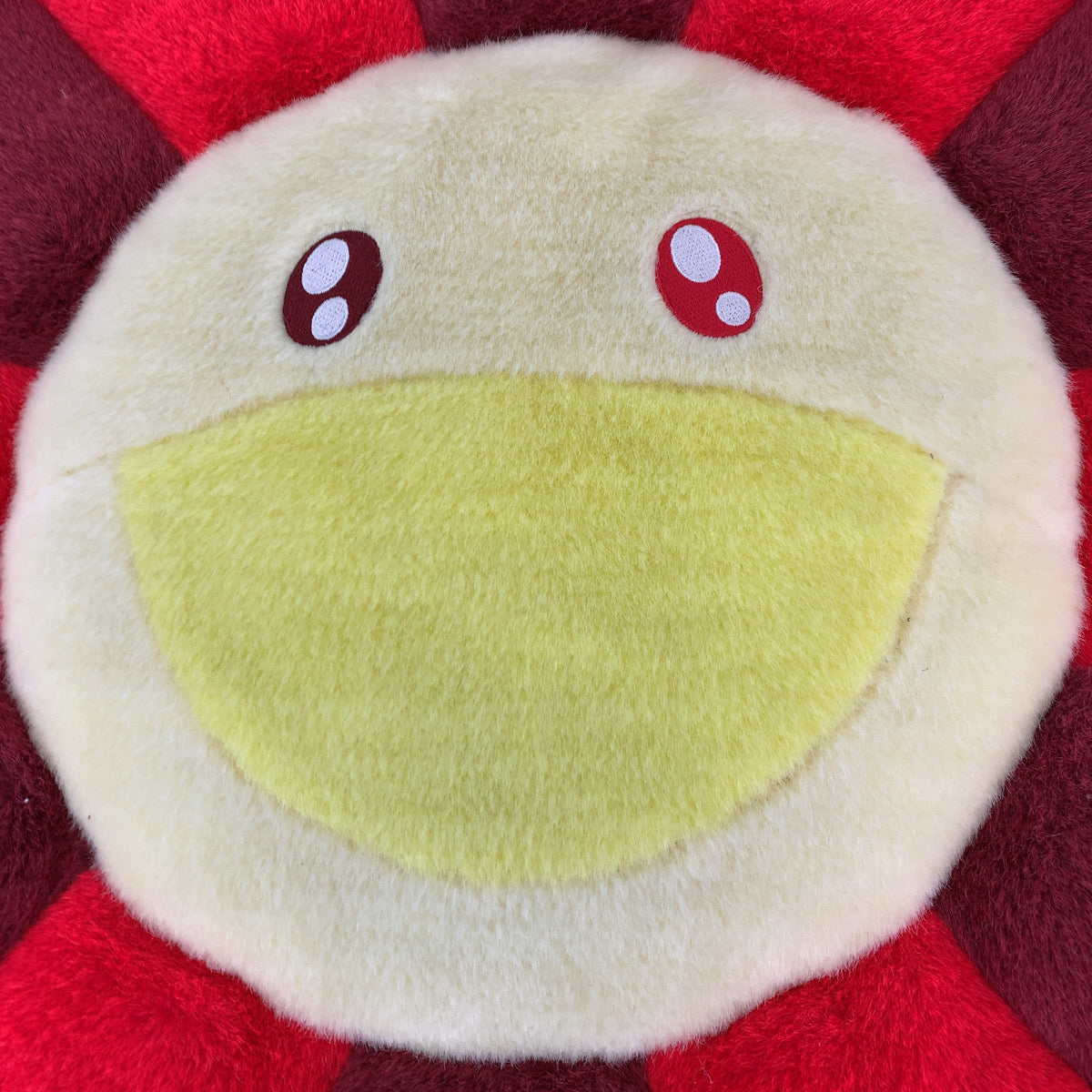 カイカイキキ kaikaikiki 村上隆 レッド 赤 ボルドー コットン フラワークッション ピロー  レディース