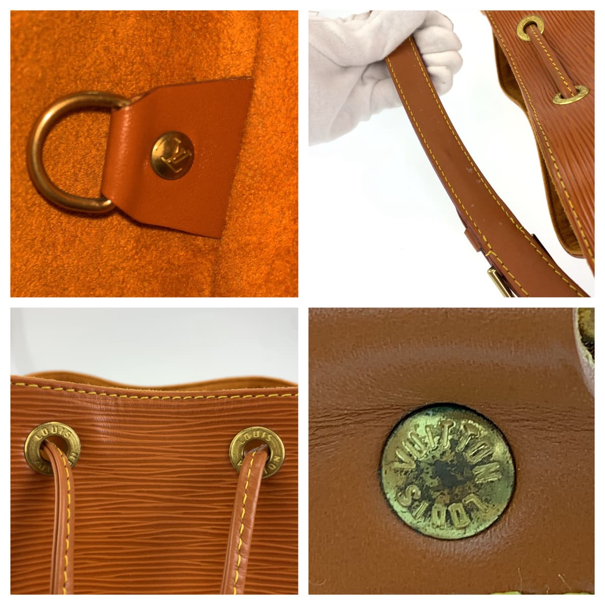 LOUIS VUITTON ルイヴィトン エピ プチノエ ジパングゴールド ブラウン 茶 エピレザー M44008 ショルダーバッグ トートバッグ  レディース