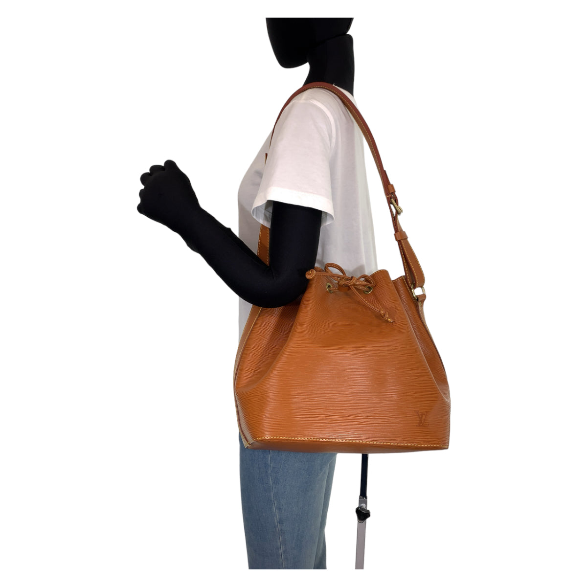 LOUIS VUITTON ルイヴィトン エピ プチノエ ジパングゴールド ブラウン 茶 エピレザー M44008 ショルダーバッグ トートバッグ  レディース
