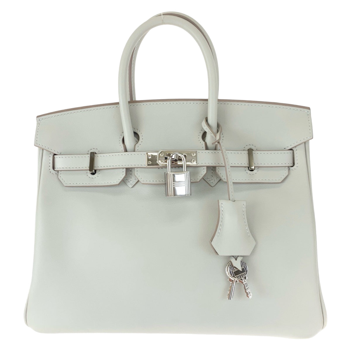 HERMES エルメス バーキン25 パールグレー グレー シルバー金具 ヴォースイフト ハンドバッグ トートバッグ C刻印  レディース