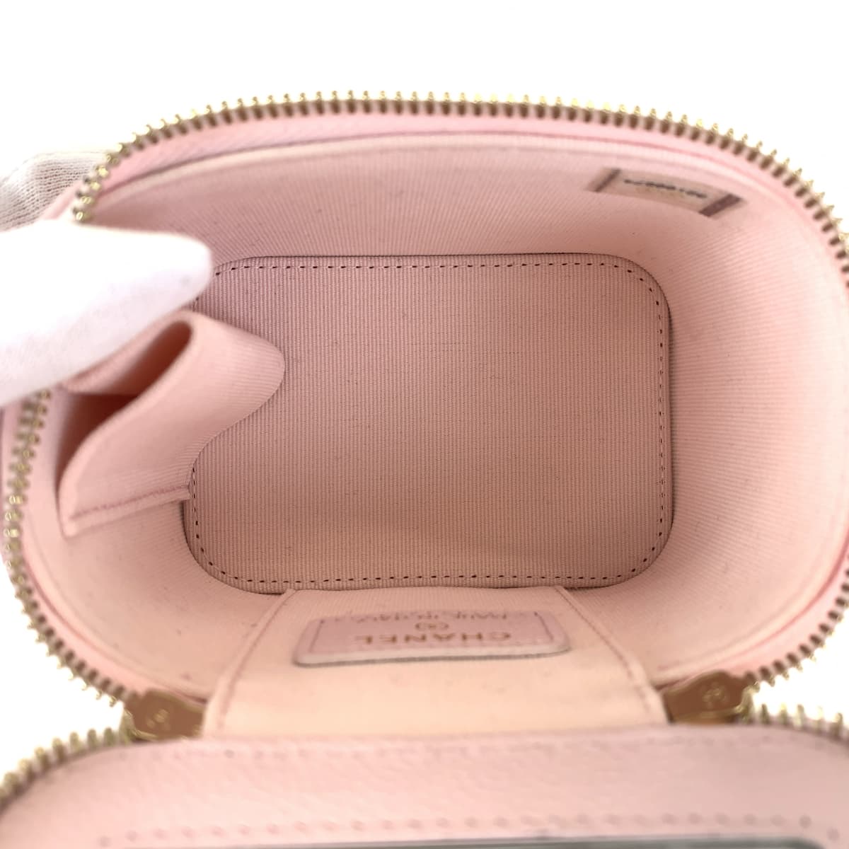 CHANEL シャネル マトラッセ ココマーク スモール バニティバッグ ライトピンク ゴールド金具 キャビアスキン AP2624 チェーンショルダーバッグ 肩掛け  レディース