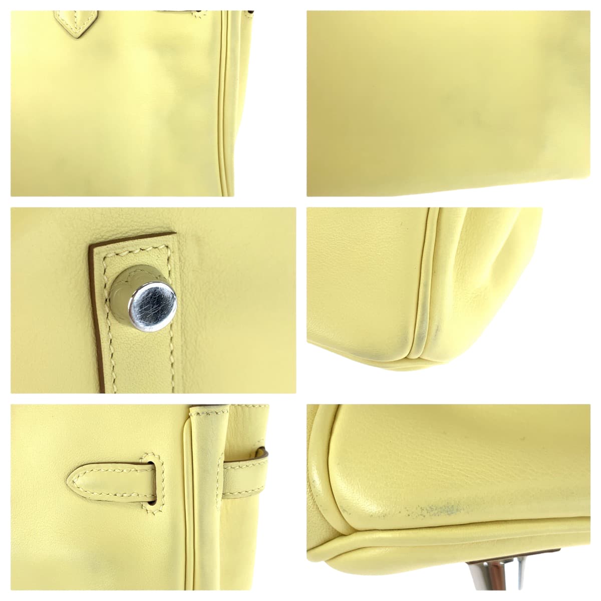 HERMES エルメス バーキン25 ジョーヌプッサン シルバー金具 ヴォースイフト ハンドバッグ トートバッグ T刻印  レディース