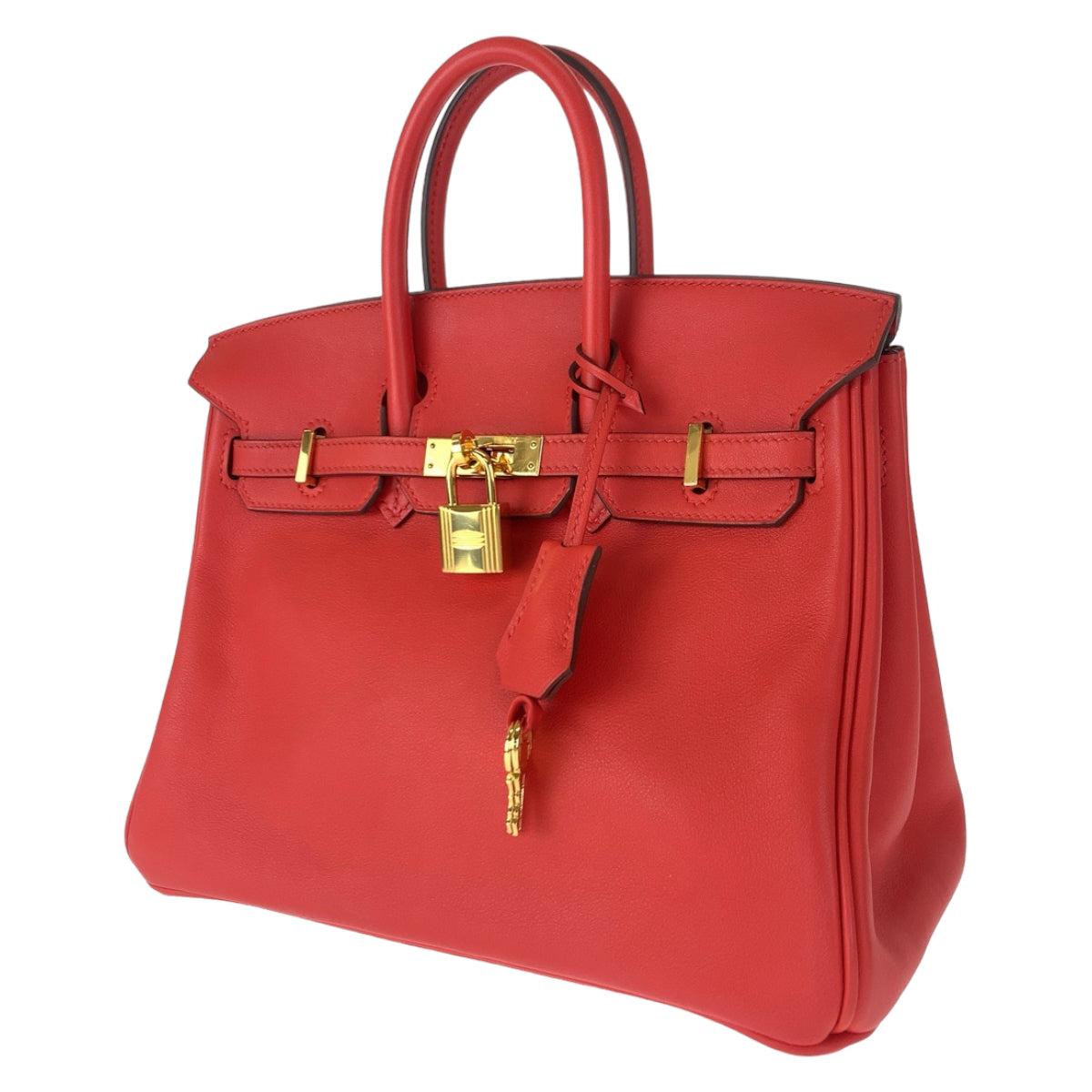 HERMES エルメス バーキン25 ルージュトマト レッド 赤 ゴールド金具 ヴォースイフト ハンドバッグ トートバッグ A刻印  レディース