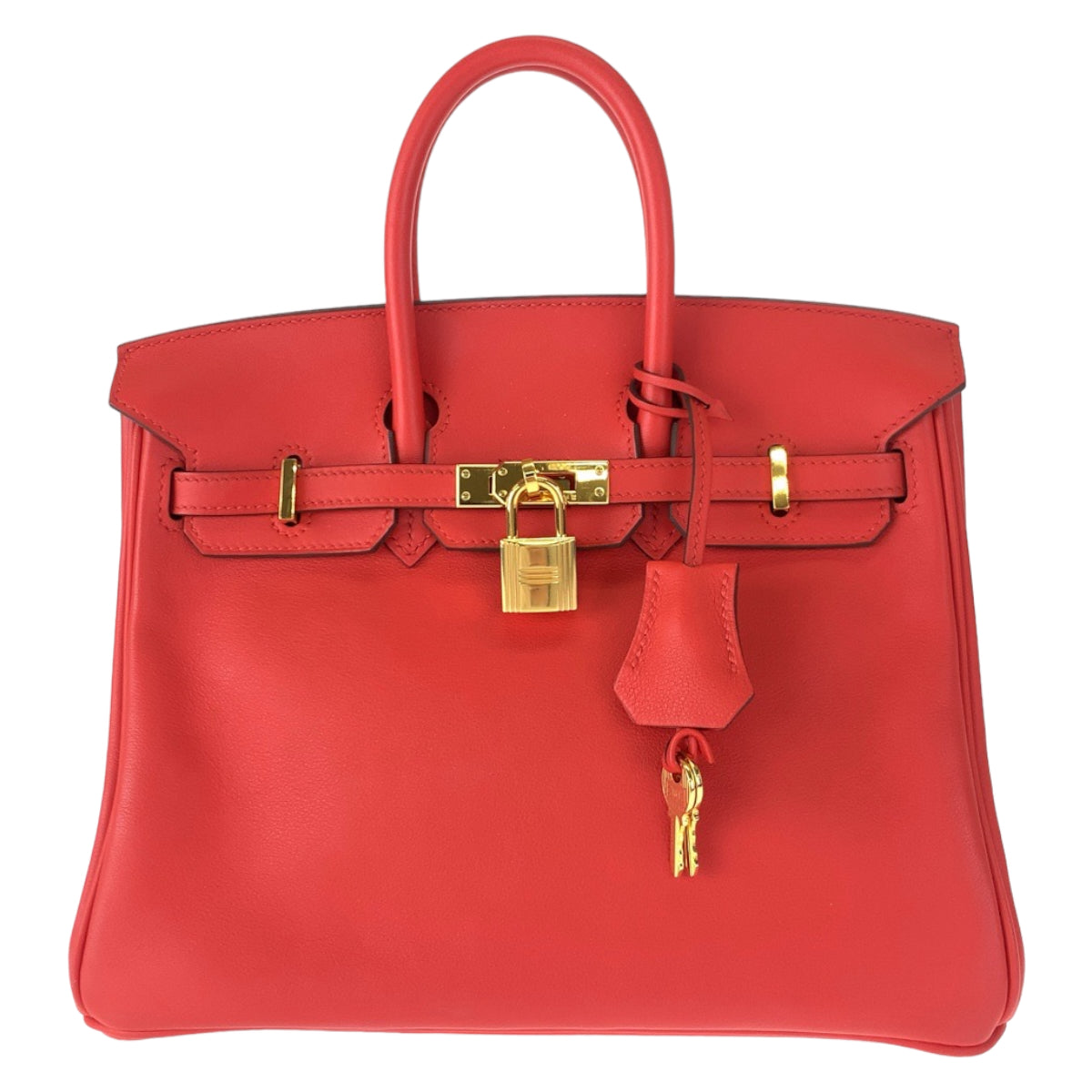 HERMES エルメス バーキン25 ルージュトマト レッド 赤 ゴールド金具 ヴォースイフト ハンドバッグ トートバッグ A刻印  レディース