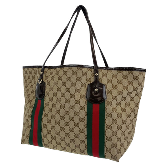 GUCCI グッチ シェリーライン ジョリー ブラウン 茶色 GGキャンバス 211970 ショルダーバッグ トートバッグ  レディース