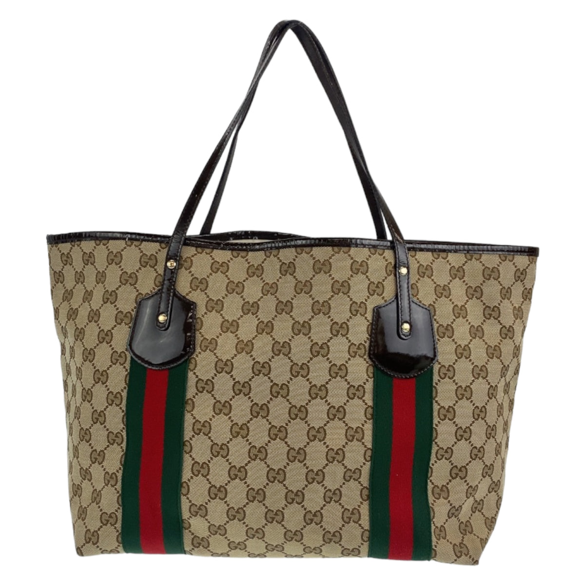 GUCCI グッチ シェリーライン ジョリー ブラウン 茶色 GGキャンバス 211970 ショルダーバッグ トートバッグ  レディース