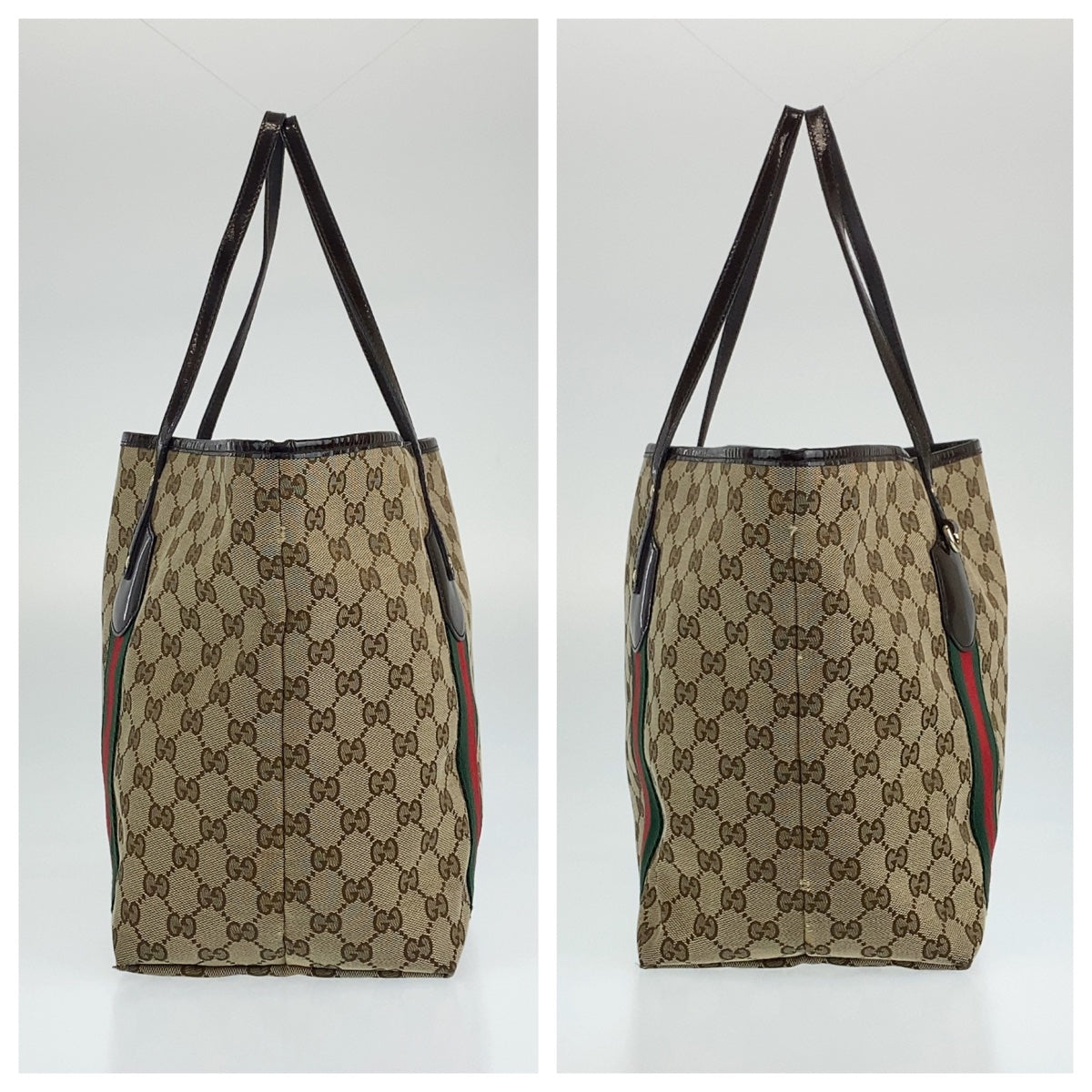 GUCCI グッチ シェリーライン ジョリー ブラウン 茶色 GGキャンバス 211970 ショルダーバッグ トートバッグ  レディース