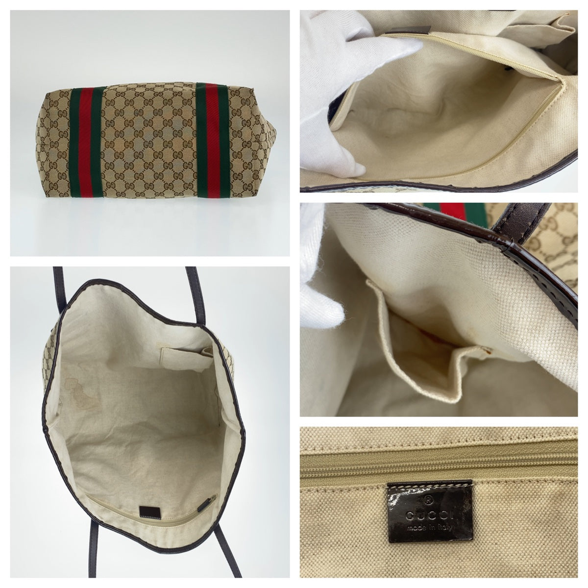GUCCI グッチ シェリーライン ジョリー ブラウン 茶色 GGキャンバス 211970 ショルダーバッグ トートバッグ  レディース