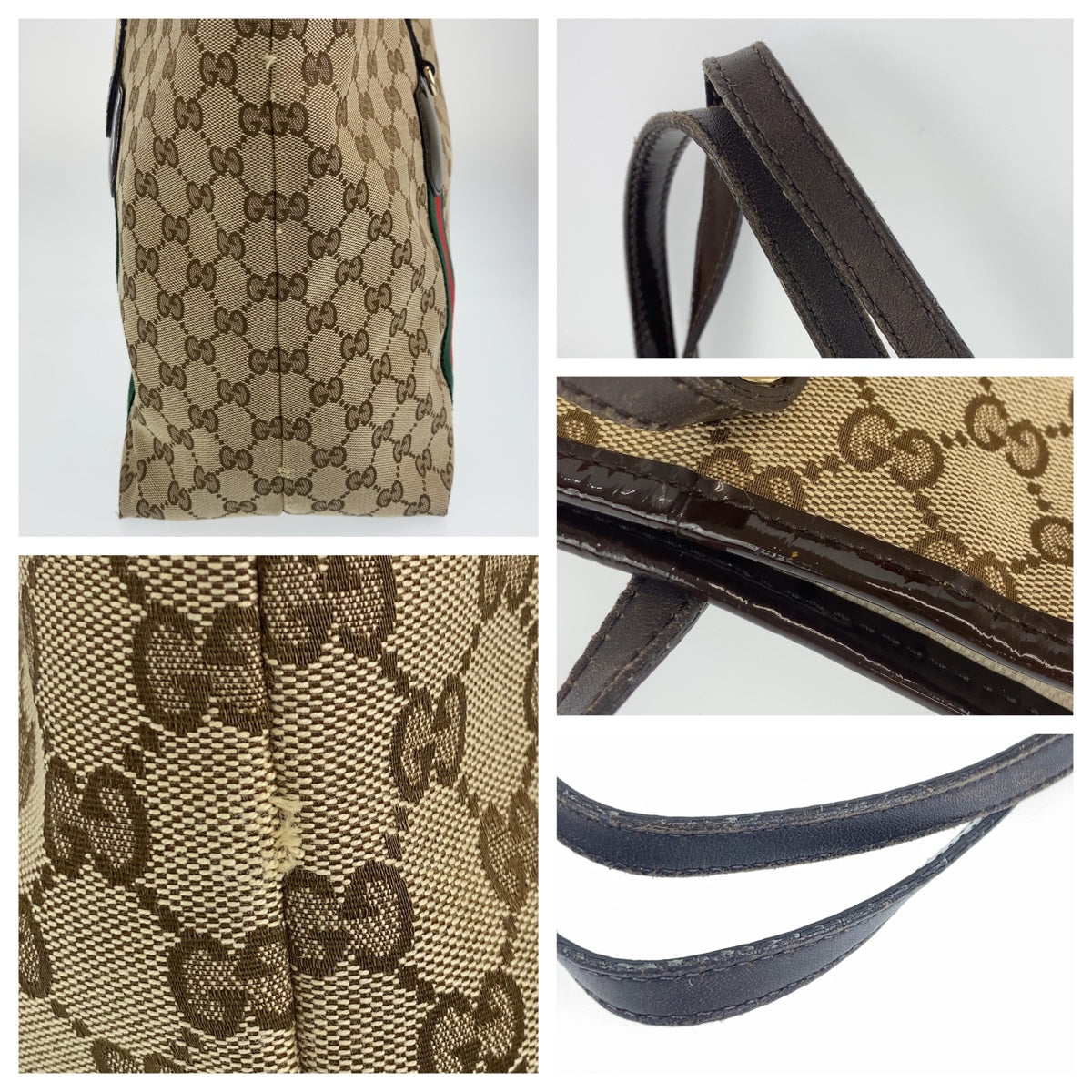 GUCCI グッチ シェリーライン ジョリー ブラウン 茶色 GGキャンバス 211970 ショルダーバッグ トートバッグ  レディース