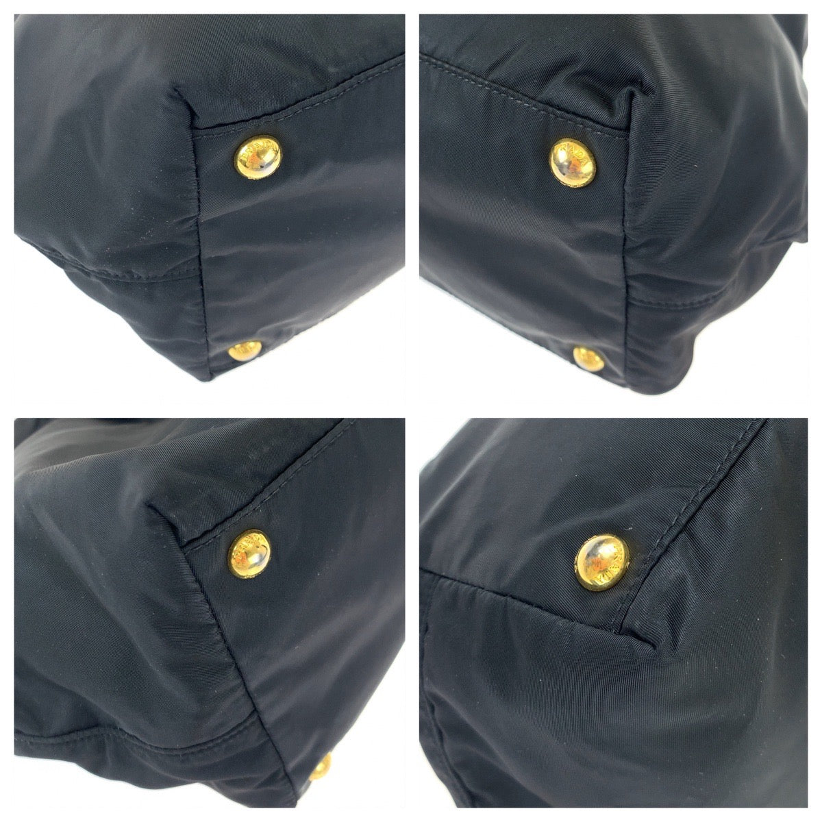 PRADA Prada Tessuto Ribbon Black Nylon Tote Bag Handbag for Women