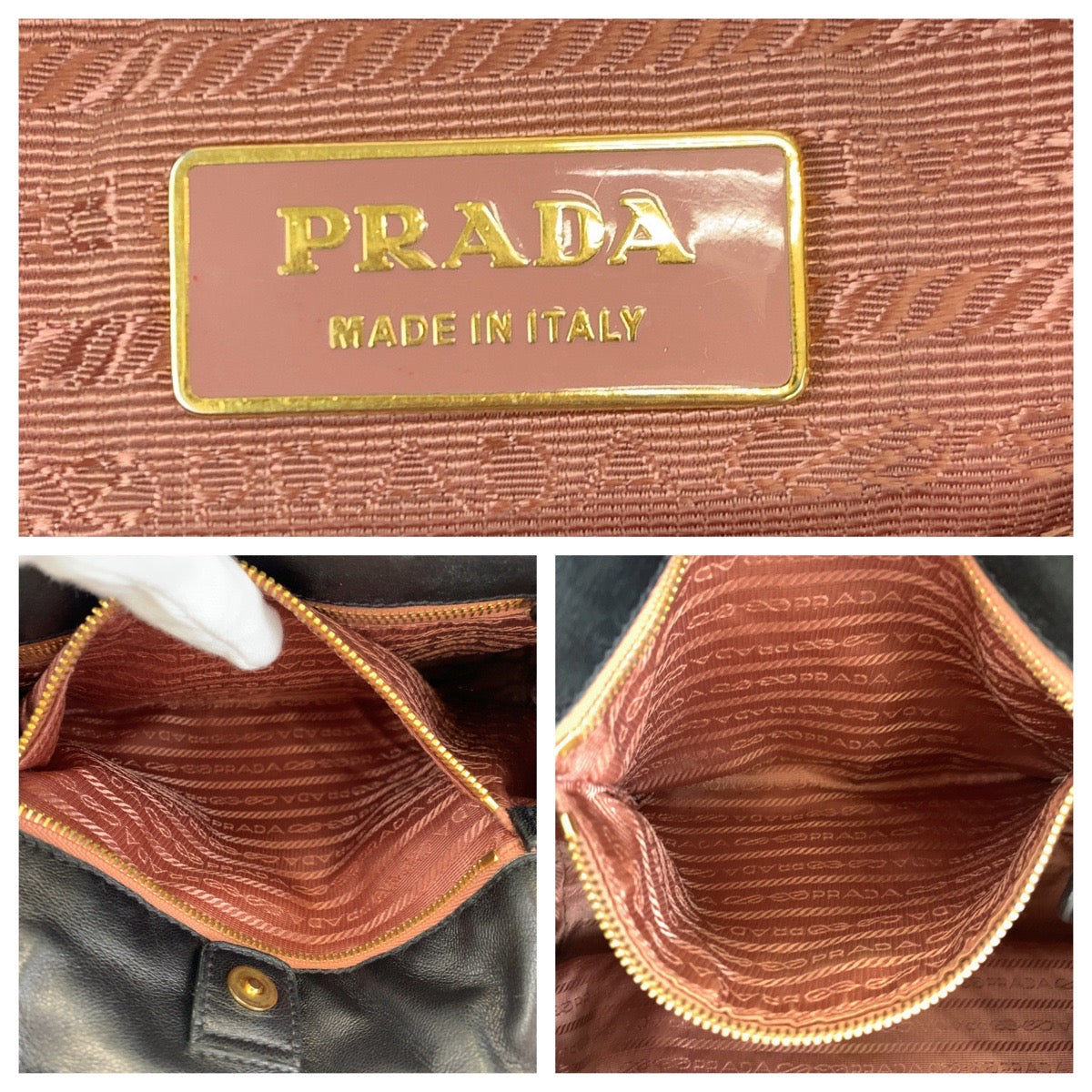 PRADA Prada Tessuto Ribbon Black Nylon Tote Bag Handbag for Women