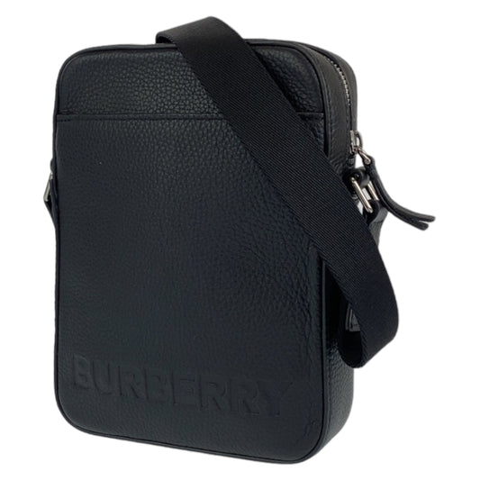 BURBERRY バーバリー THORNTON ブラック 黒 シルバー金具 レザー 80528891 ショルダーバッグ 斜め掛けバッグ  メンズ