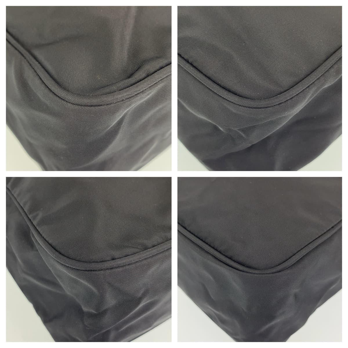 PRADA Tessuto Triangle Logo Plate Black Silver Hardware Nylon Shoulder Bag Crossbody Bag for Women