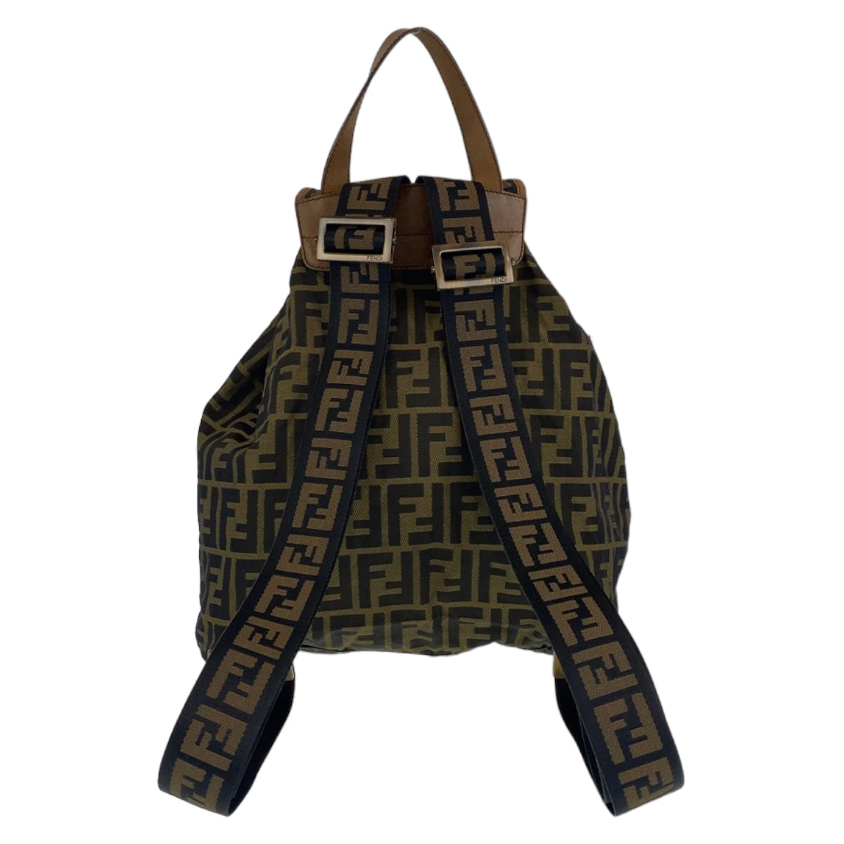 FENDI フェンディ ズッカ柄 ブラウン 茶 キャンバス リュック バックパック  レディース