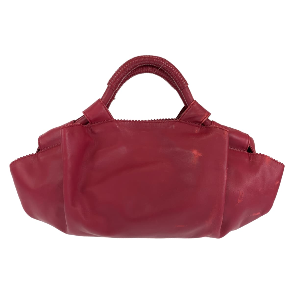 LOEWE ロエベ アナグラム ナッパアイレ ワインレッド ゴールド金具 レザー ハンドバッグ トートバッグ  レディース