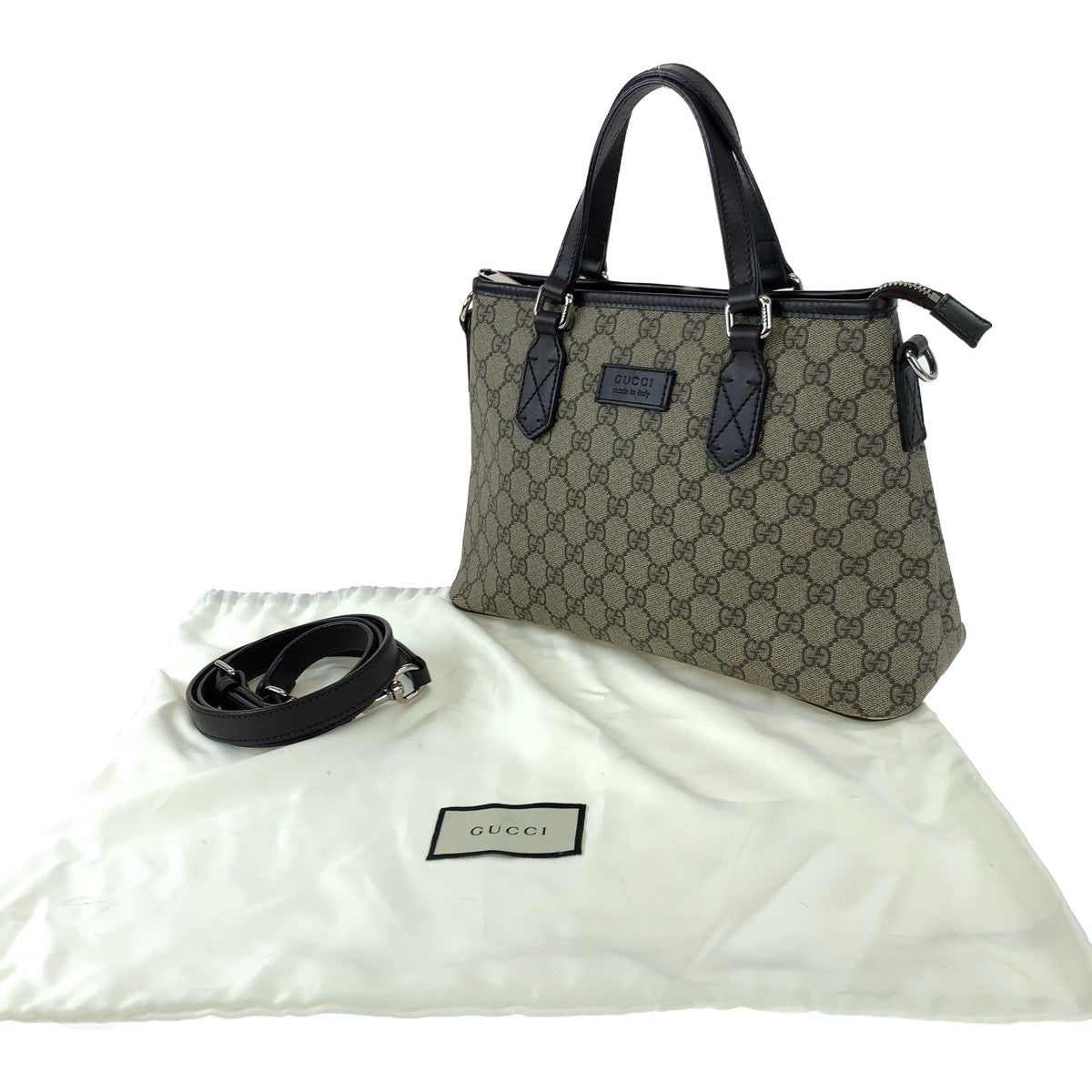 GUCCI グッチ GGスプリーム ブラウン ベージュ PVC 429019 ハンドバッグ ショルダーバッグ 2way  レディース