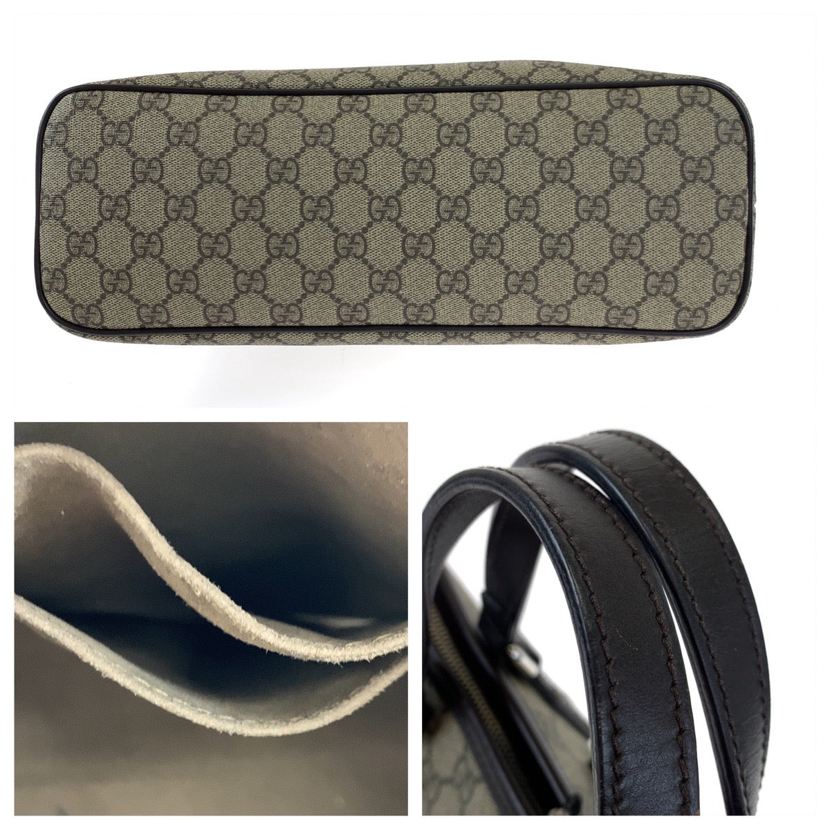 GUCCI グッチ GGスプリーム ブラウン ベージュ PVC 429019 ハンドバッグ ショルダーバッグ 2way  レディース