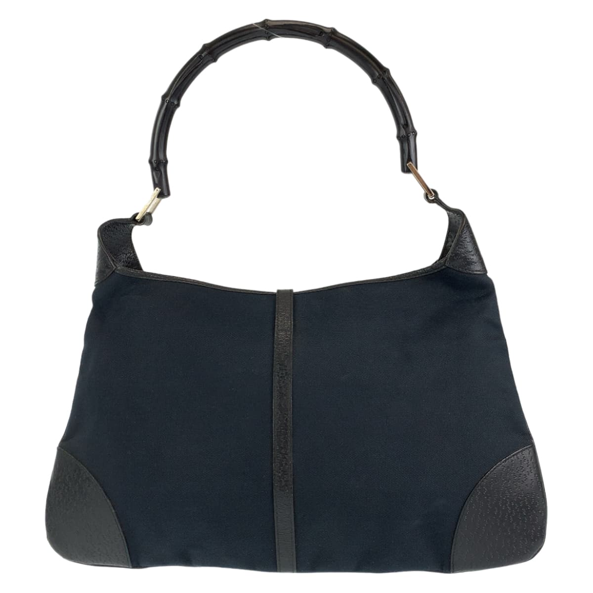 GUCCI グッチ カンデンスキー バンブー ブラック 黒 シルバー金具 キャンバス / レザー ハンドバッグ トートバッグ  レディース