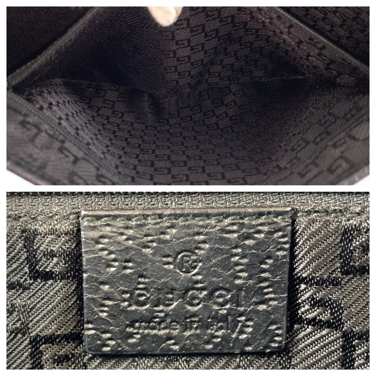 GUCCI グッチ カンデンスキー バンブー ブラック 黒 シルバー金具 キャンバス / レザー ハンドバッグ トートバッグ  レディース
