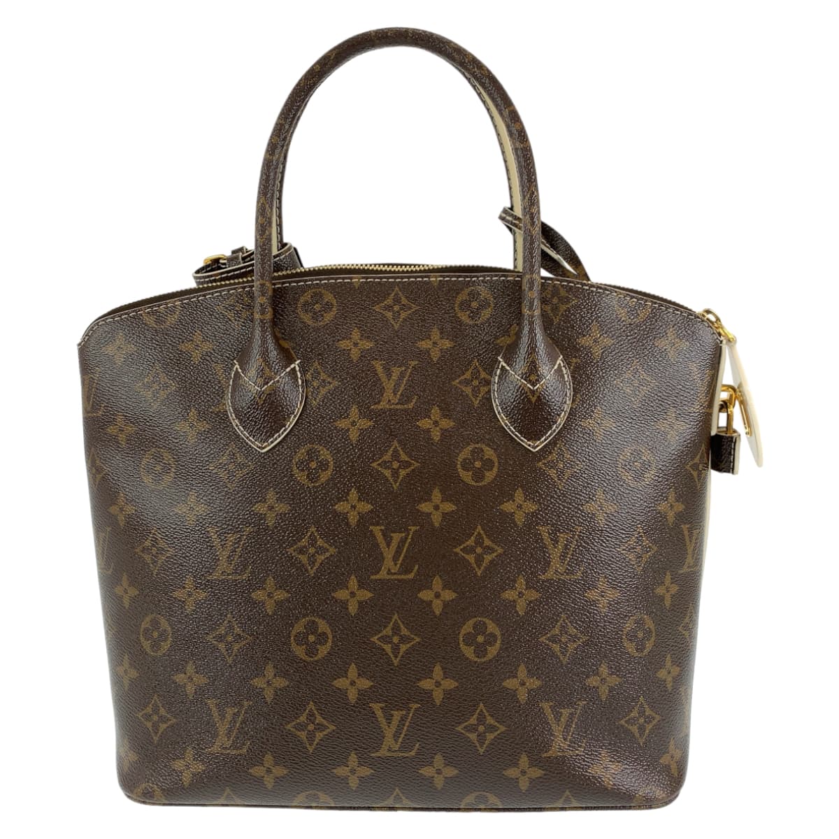 LOUIS VUITTON ルイヴィトン シャイニーモノグラム ロックイットPM ブラウン 茶 ゴールド金具 PVC M40597 ハンドバッグ トートバッグ  レディース