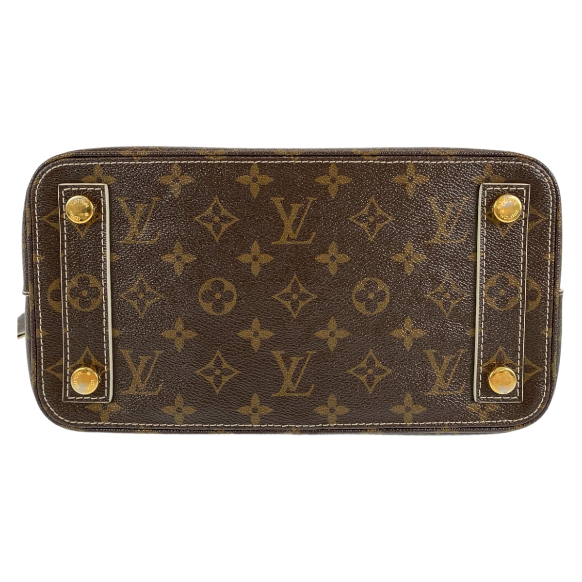 LOUIS VUITTON ルイヴィトン シャイニーモノグラム ロックイットPM ブラウン 茶 ゴールド金具 PVC M40597 ハンドバッグ トートバッグ  レディース