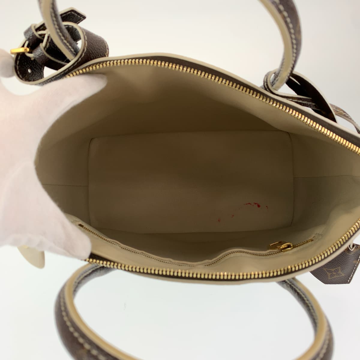 LOUIS VUITTON ルイヴィトン シャイニーモノグラム ロックイットPM ブラウン 茶 ゴールド金具 PVC M40597 ハンドバッグ トートバッグ  レディース