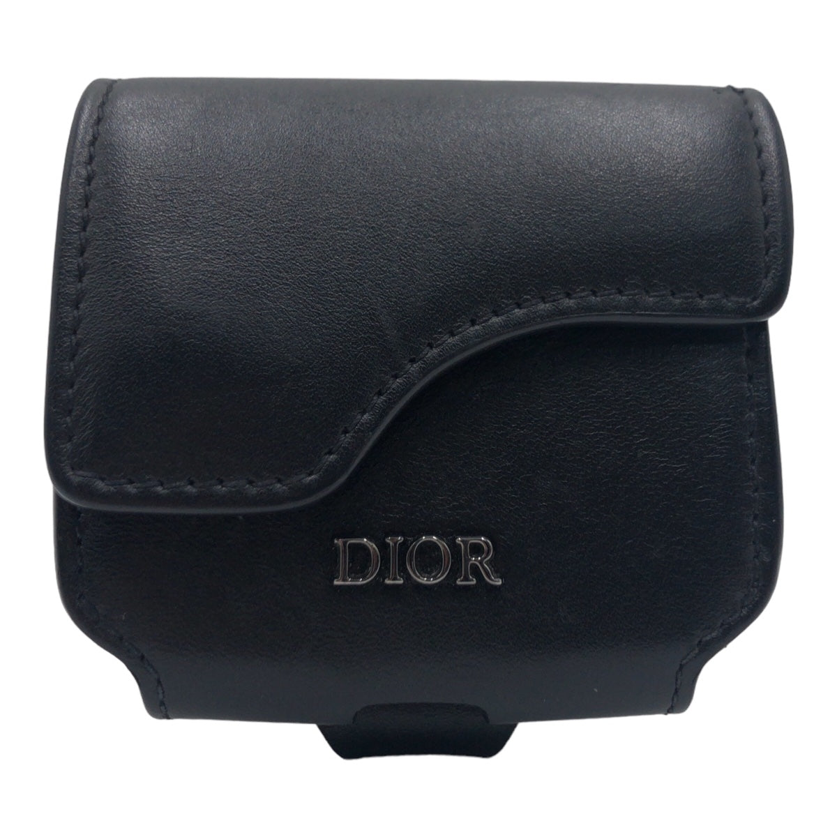 Dior ディオール ブラック 黒 シルバー金具 レザー AirPods用ケース  メンズ