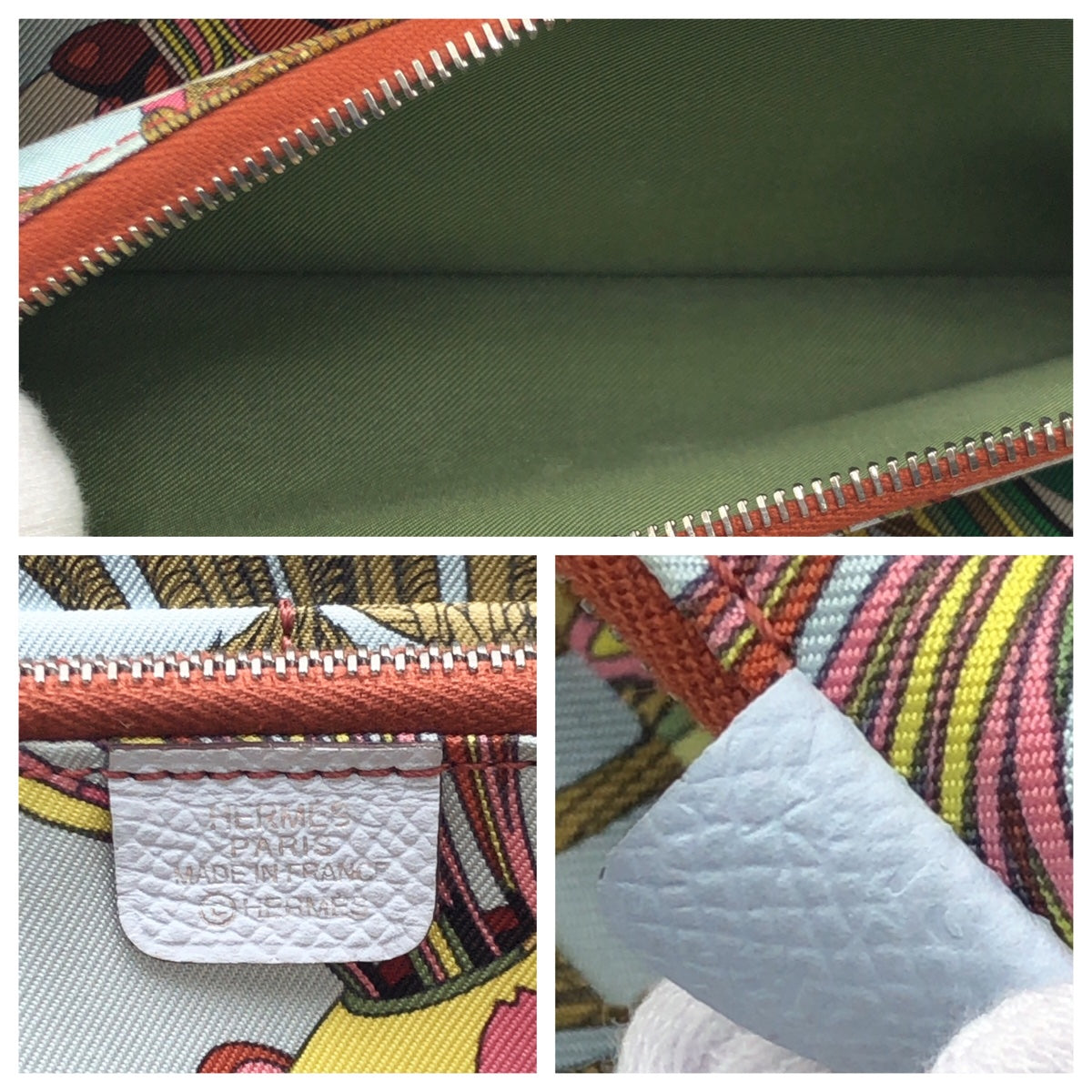 HERMES エルメス アザップ ロング シルクイン ブルーブリュム シルバー金具 ヴォーエプソン 長財布 ラウンドファスナー Y刻印  レディース