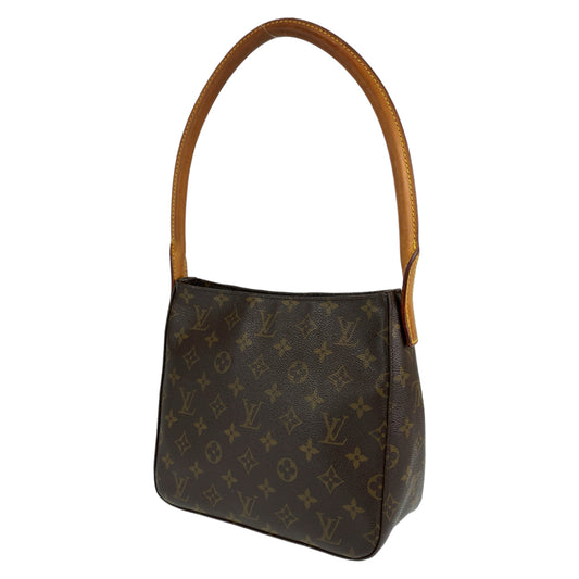 LOUIS VUITTON Louis Vuitton Monogram Looping MM Brown Gold Hardware PVC M51146 Shoulder Bag Shoulder Bag Women's