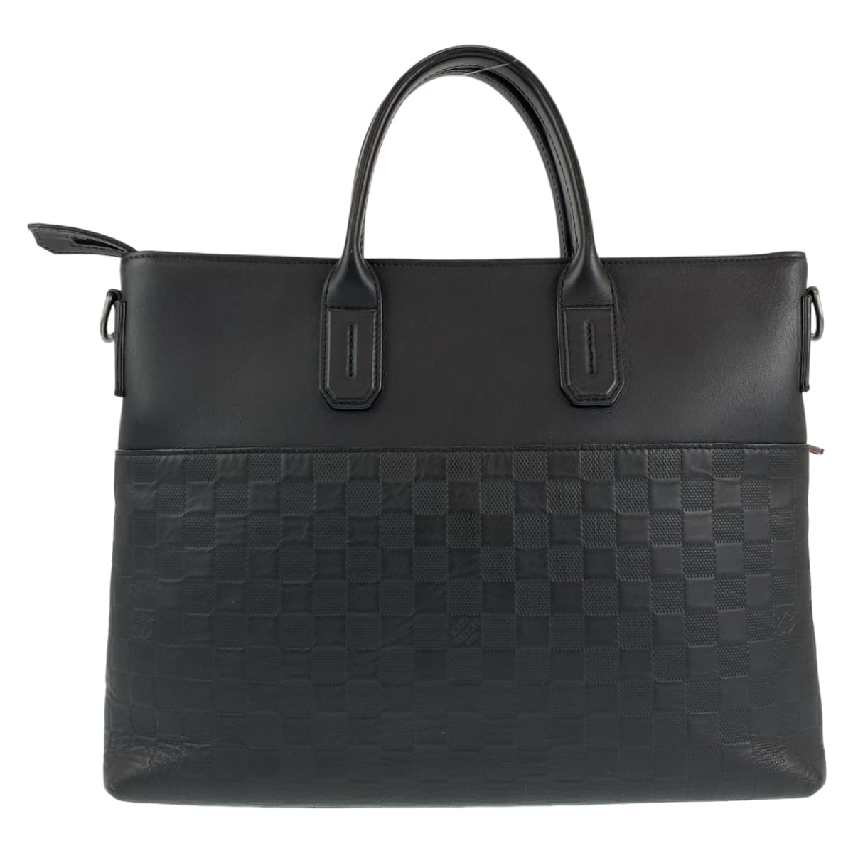 LOUIS VUITTON ルイヴィトン ダミエ アンフィニ 7DW オニキス ブラック 黒 シルバー金具 / トリヨン N41565 ビジネスバッグ ブリーフケース  メンズ
