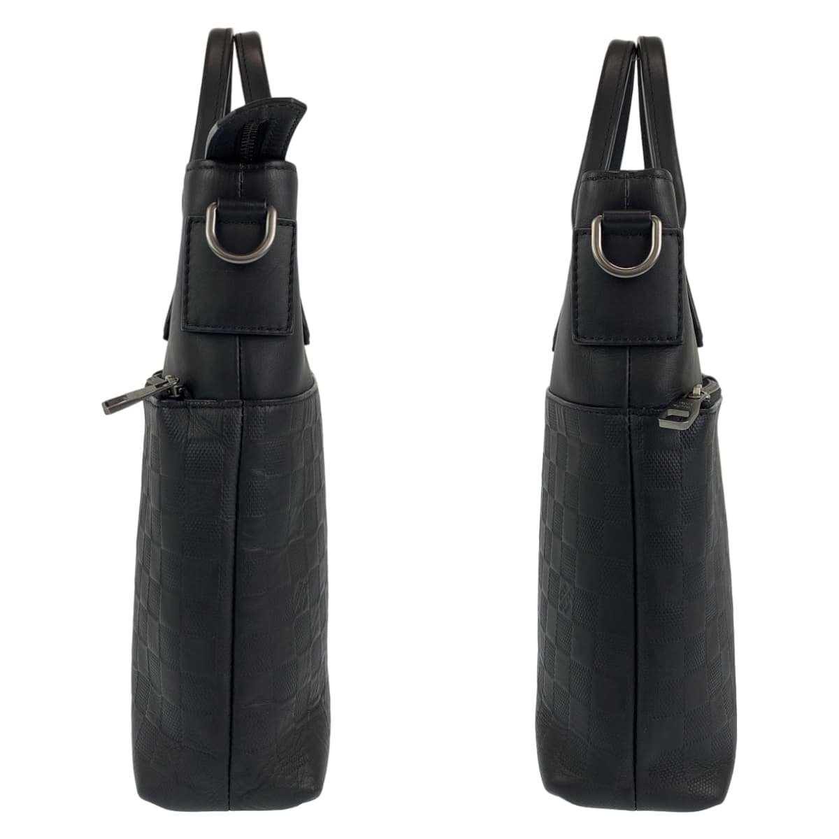LOUIS VUITTON ルイヴィトン ダミエ アンフィニ 7DW オニキス ブラック 黒 シルバー金具 / トリヨン N41565 ビジネスバッグ ブリーフケース  メンズ