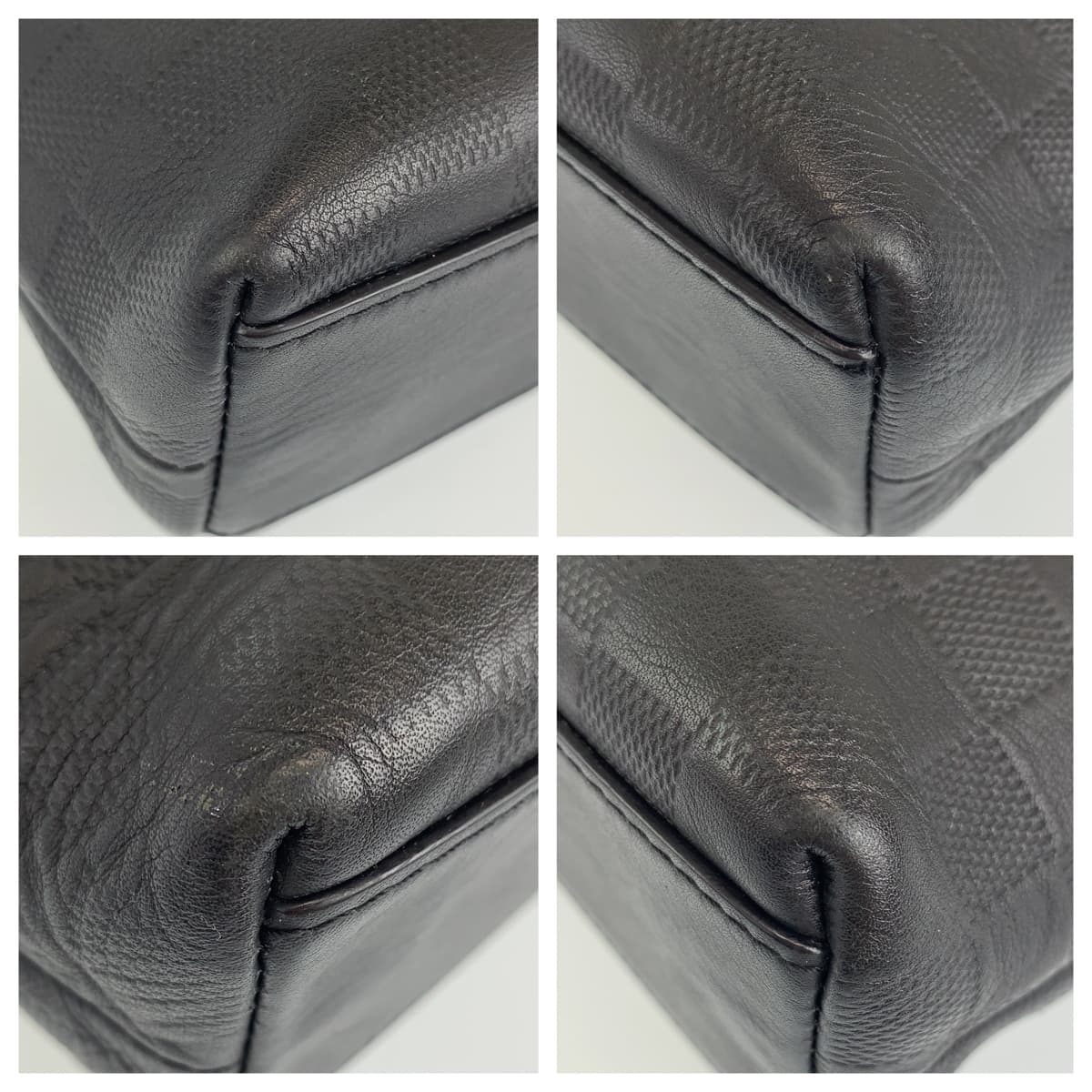 LOUIS VUITTON ルイヴィトン ダミエ アンフィニ 7DW オニキス ブラック 黒 シルバー金具 / トリヨン N41565 ビジネスバッグ ブリーフケース  メンズ