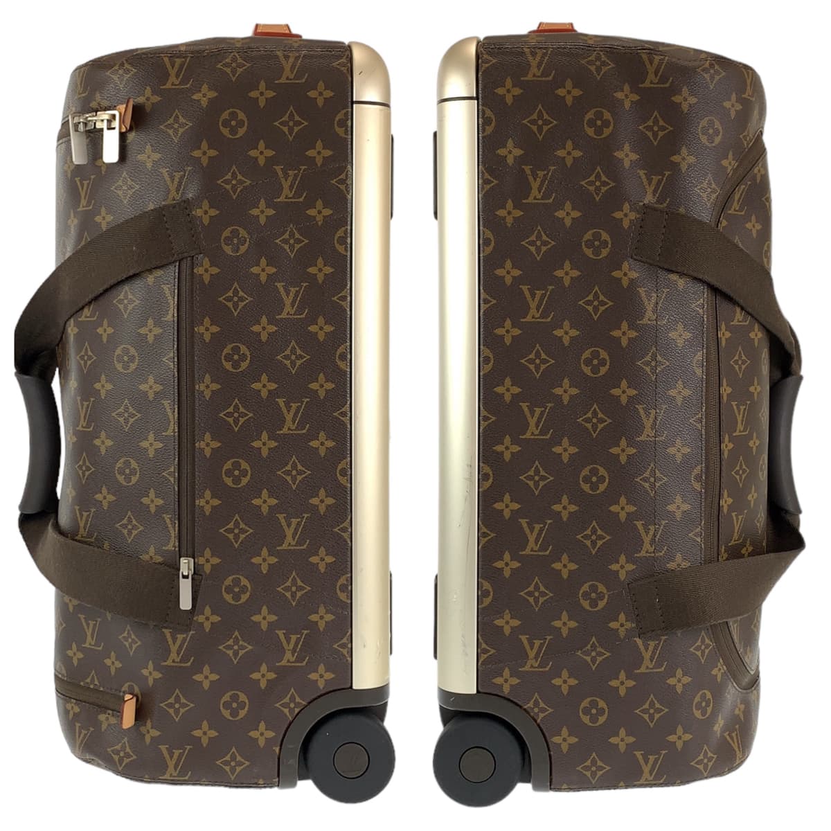 LOUIS VUITTON ルイヴィトン モノグラム ホライゾン ソフト 男女兼用 ブラウン 茶 シルバー金具 PVC M20109 キャリーバッグ ボストンバッグ  レディース