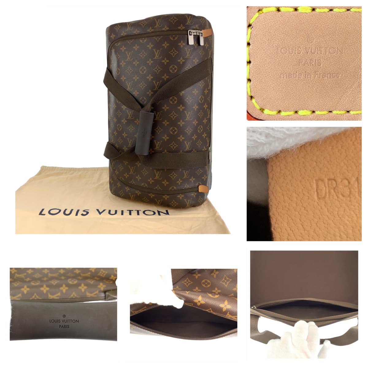 LOUIS VUITTON ルイヴィトン モノグラム ホライゾン ソフト 男女兼用 ブラウン 茶 シルバー金具 PVC M20109 キャリーバッグ ボストンバッグ  レディース