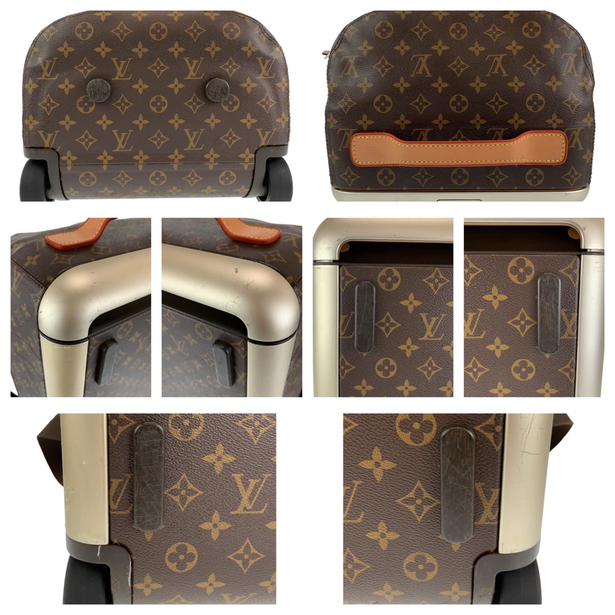 LOUIS VUITTON ルイヴィトン モノグラム ホライゾン ソフト 男女兼用 ブラウン 茶 シルバー金具 PVC M20109 キャリーバッグ ボストンバッグ  レディース