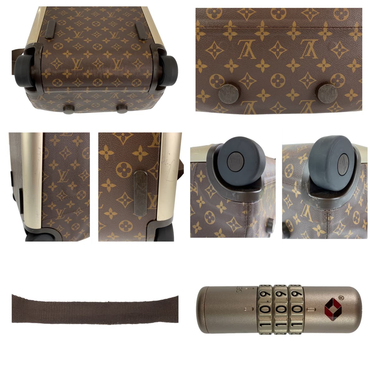 LOUIS VUITTON ルイヴィトン モノグラム ホライゾン ソフト 男女兼用 ブラウン 茶 シルバー金具 PVC M20109 キャリーバッグ ボストンバッグ  レディース