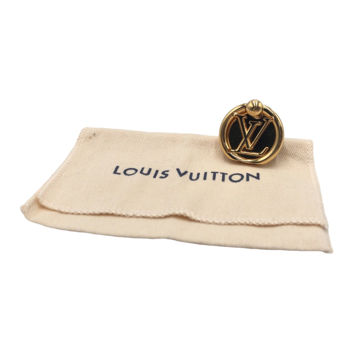 LOUIS VUITTON ルイヴィトン フォンリング ルイーズ 男女兼用 ゴールド 金 メタル M64290 スマホリング スマホアクセサリー  メンズ