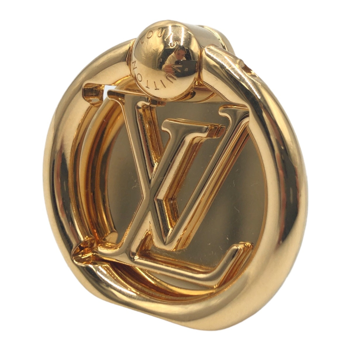 LOUIS VUITTON ルイヴィトン フォンリング ルイーズ 男女兼用 ゴールド 金 メタル M64290 スマホリング スマホアクセサリー  メンズ