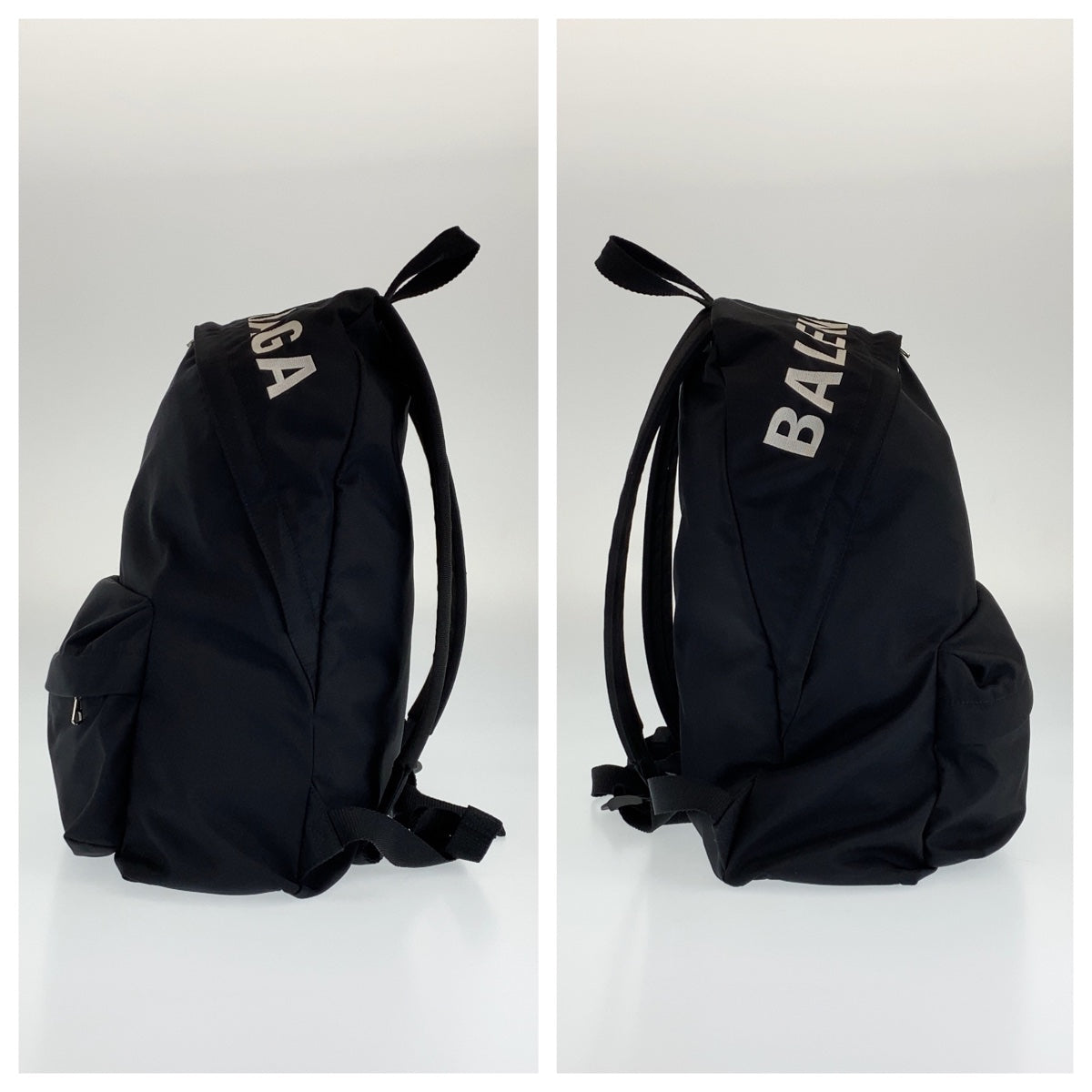 BALENCIAGA バレンシアガ ウィール ブラック黒 ナイロン リュック バックパック  メンズ