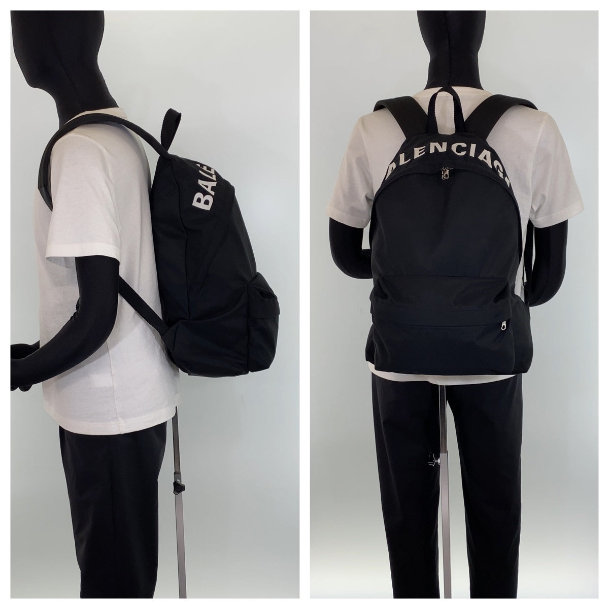 BALENCIAGA バレンシアガ ウィール ブラック黒 ナイロン リュック バックパック  メンズ