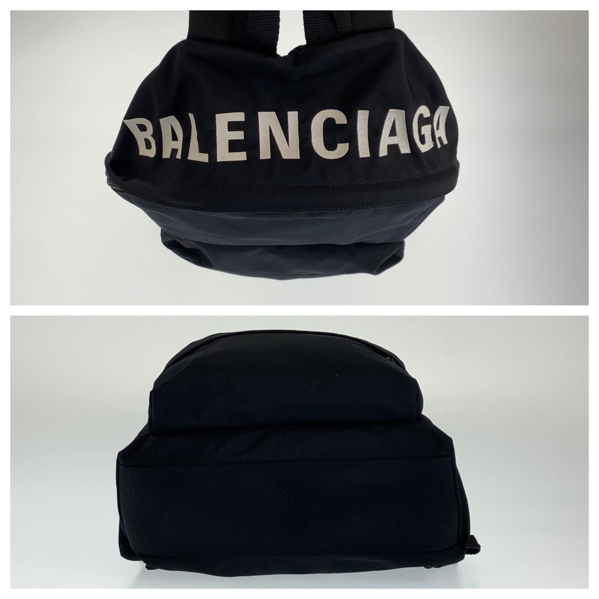 BALENCIAGA バレンシアガ ウィール ブラック黒 ナイロン リュック バックパック  メンズ